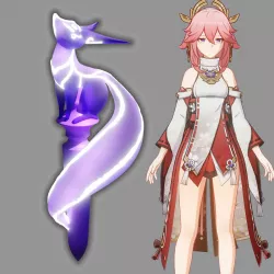Yae Miko Fox Totem -- Print Ready -- Genshin Impact