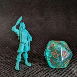 Yuta, a bard with a tambourine - DnD miniature [presupported]