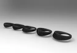 15,5MM THE LORD OF THE VORONOI RING 3D PRINT MODEL