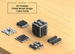 3D Printable Printer Model Design Cube Guide