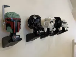 3D printed wall mount for Lego Helmet Series Wall Mount