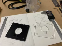 Adapter Plate for Ryobi RTR400-S Trim Router