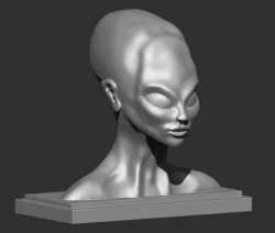 Alien Bust Figurine Reproduction Alien found in the 50s in South America