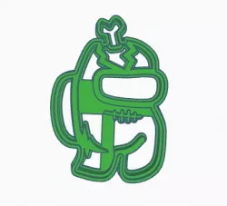 Among Us Zombie Cookie Cutter Cookie Cutter