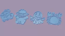 Animals 02 cookie cutter 4 pack