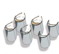 Anti-spray visor support, multi models.
