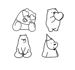 bare bears cookie cutters