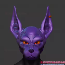 Beerus Mask Cosplay - Anubis Helmet STL