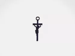 Collar de crucificado, Cristo en la cruz / Crucified necklace, Christ on the cross