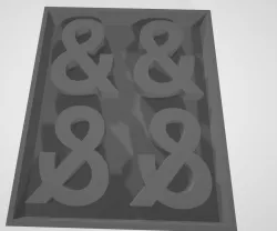 Counter mold letter & for resin