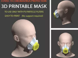 COVID-19 MASK (Easy-to-print, no support, filter required)