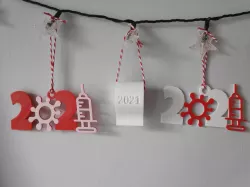 Covid 2021 Christmas decorations and bonus Toilet Paper