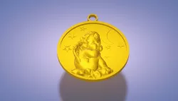 Crib Locket "Cradle Medallion".