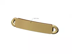 Cuban link ends bracelet plate tag 3D print model