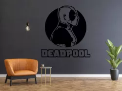 Deadpool Sillhouette wall room sticker decoration