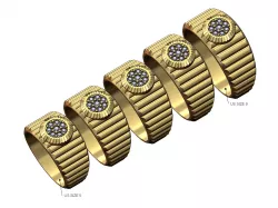 Diamond bezel watch fashion band US sizes 5to9 3D print model