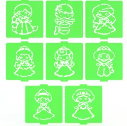 Disney Princess stencil set of 9 for Coffee and Baking