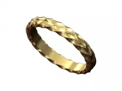 Double row twist motif band US sizes 5to10 3D print model