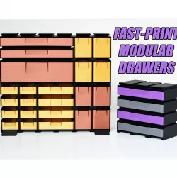 Fast-print modular storage drawer system