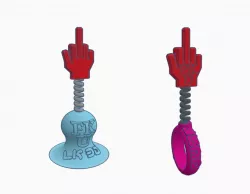 FK - U mini Middle finger pen spring swinger desk and bicycle bars 2