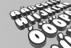 FONT NAMELED - BubbleGum - ALPHABET - CREATE ALL WORDS IN LED LAMP