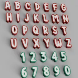 FONT NAMELED - CHRISTMAS - alphabet - CREATE ALL WORDS IN LED LAMP