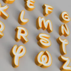 FONT NAMELED - LIKE DISNEY - alphabet - CREATE ALL WORDS IN LED LAMP