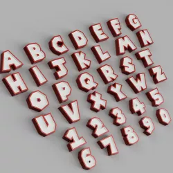 FONT NAMELED - MARIO BROS - alphabet - SUPER MARIO