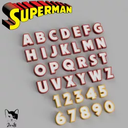 FONT NAMELED - SUPERMAN - alphabet - CREATE ALL WORDS IN LED LAMP