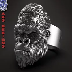 Gangster gorilla version 1 Ring jewelry