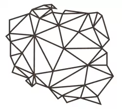 Geometric Map of Poland - wall decor