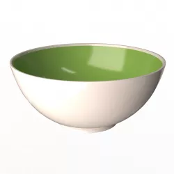 Green and White Cereal Bowl