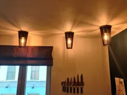 HEXAGON CEILING LIGHT 250mm height
