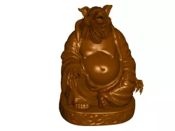 Howling Werewolf Buddha w/ Larger Head includes split version