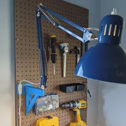 IKEA Tertial Lamp Pegboad Mount