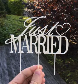 Just Married Cake Topper