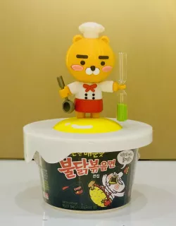 Kakao friends Ryan Instant noodle cup cap holder, Cup Ramyeon, noodle, Ramen, instant ramen cap, presser sandglass hourglass