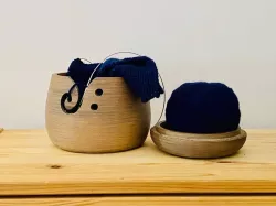 Knitting Bowl Wool Holder with Removable Lid