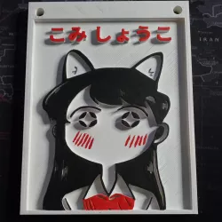 Komi-san neko print