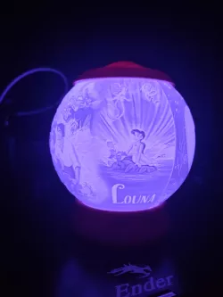 Lamp Litho The Little Mermaid with name Louna