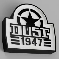 LED LAMP - DUST 1947 GAME LOGO