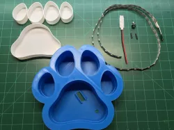 LED Paw Print Lamp