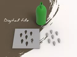 Long Leaf Polymer Micro Clay Cutter | Digital STL File