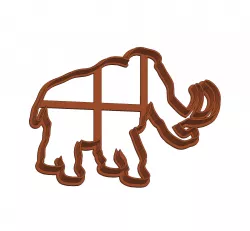 mammoth cookie cutter - cortante de mamut galleta cortador