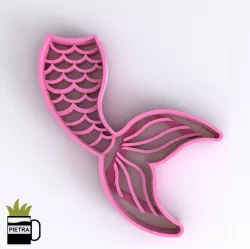 MERMAID GLUE FONDANT COOKIE CUTTER MODEL 3D PRINT