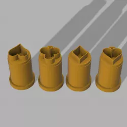 MINI POLYMER CLAY POKER CUTTERS X4