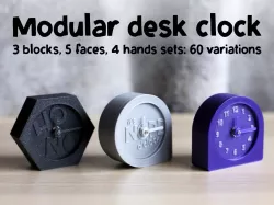 Modular desk clock