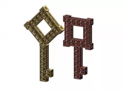 Moucharabieh keys pendants 3D print model