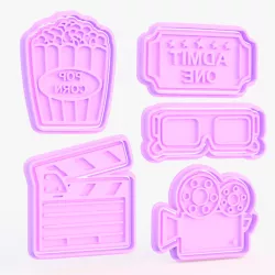 Movie theme cookie cutter set of 5