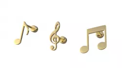 MUSIC NOTE EARRINGS 3D PROTED MODEL
